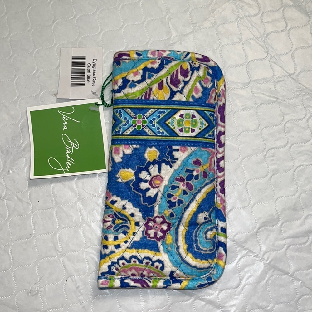 Vera Bradley Capri Blue multicolor fabric sunglasses case